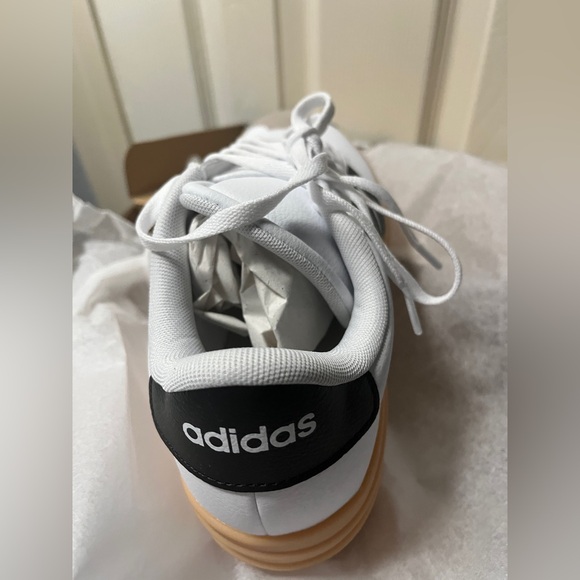 Adidas VL Court Bold Skateboarding Shoes - Black, White, Tan - Picture 8 of 10